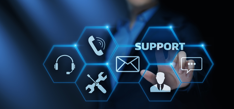 Technical Support Center Customer Service Internet Business Technology Concept.