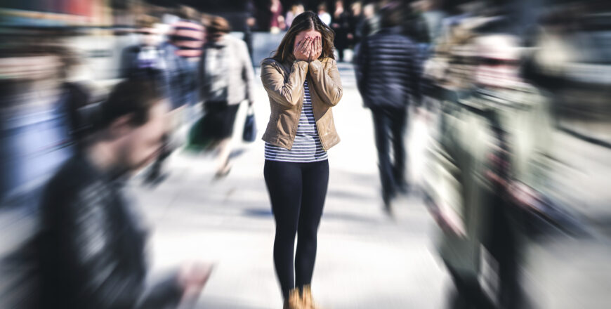 woman having panic disorder